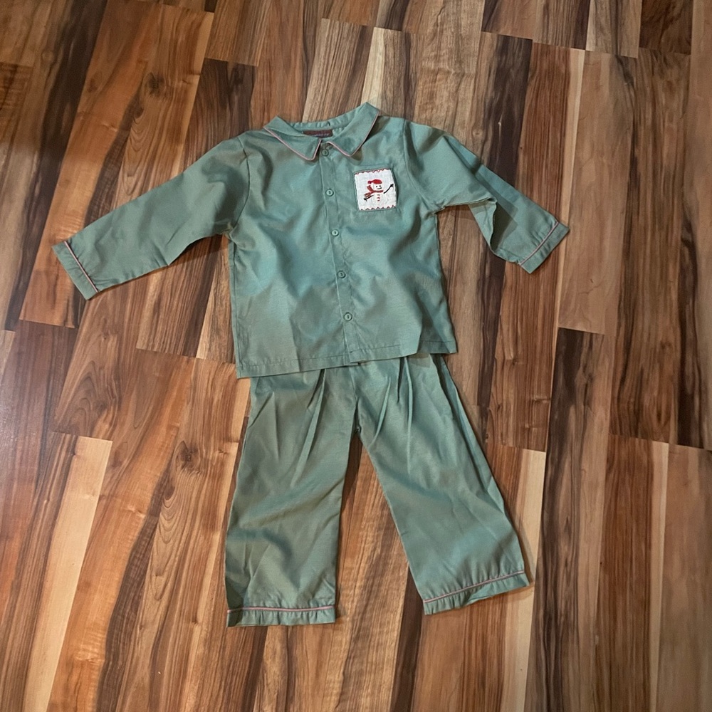 Boys smocked Christmas pajamas